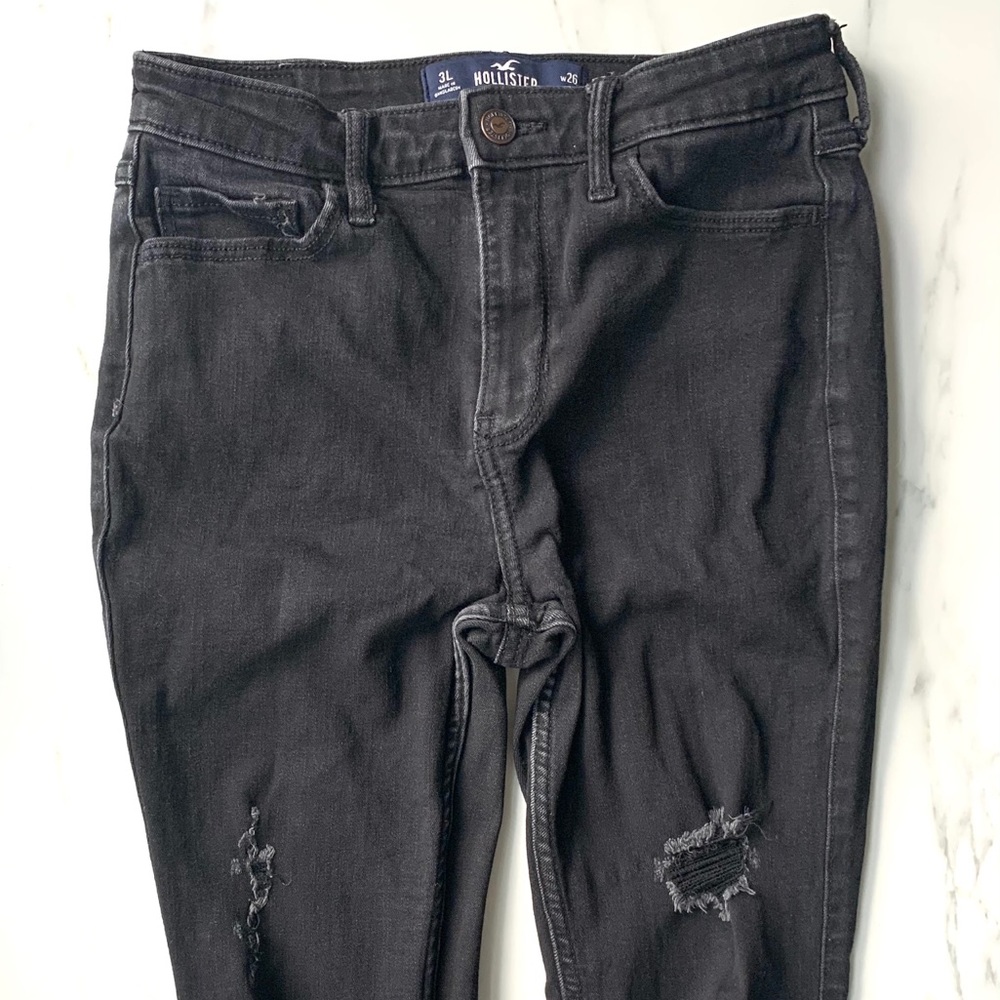 Hollister Black Distressed Jeans